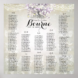 Forest Mason Jar Lavender Heart Leaf Tree Wedding Poster