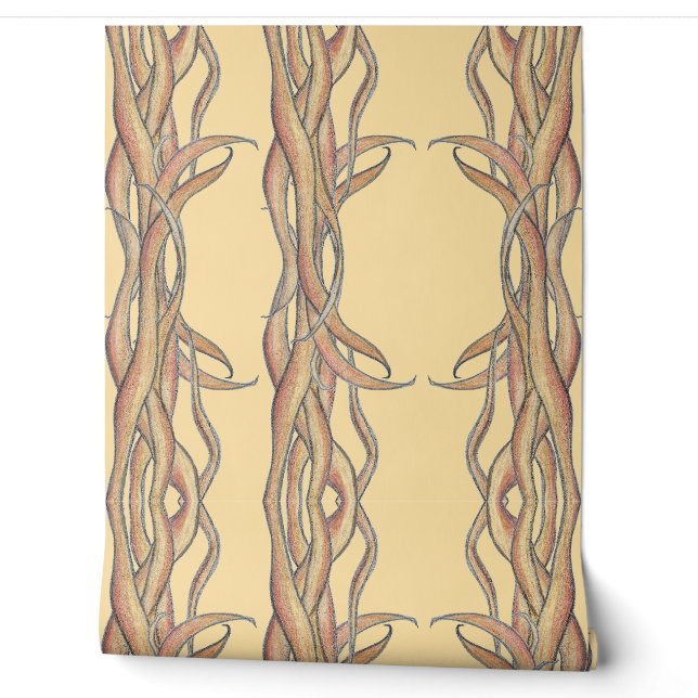*'Forest Moon' (Beige) Tapete (Abrollen)