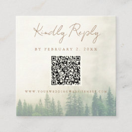 Forest Mountain Wedding Scan Code UAWG Begleitkarte