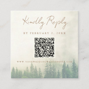 Forest Mountain Wedding Scan Code UAWG Begleitkarte