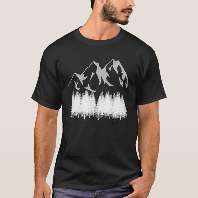 forest mountains nature vacation mountains hiking T-Shirt (Vorderseite)