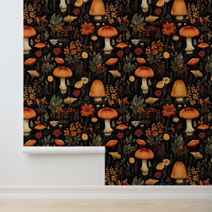 Forest Mushroom Path Digitale Kunst Tapete