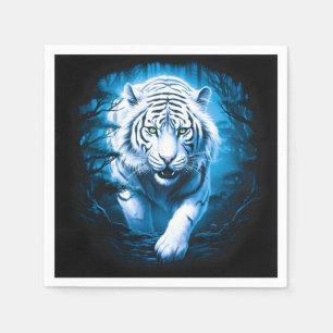 Forest Mystic Wild White Tiger Serviette