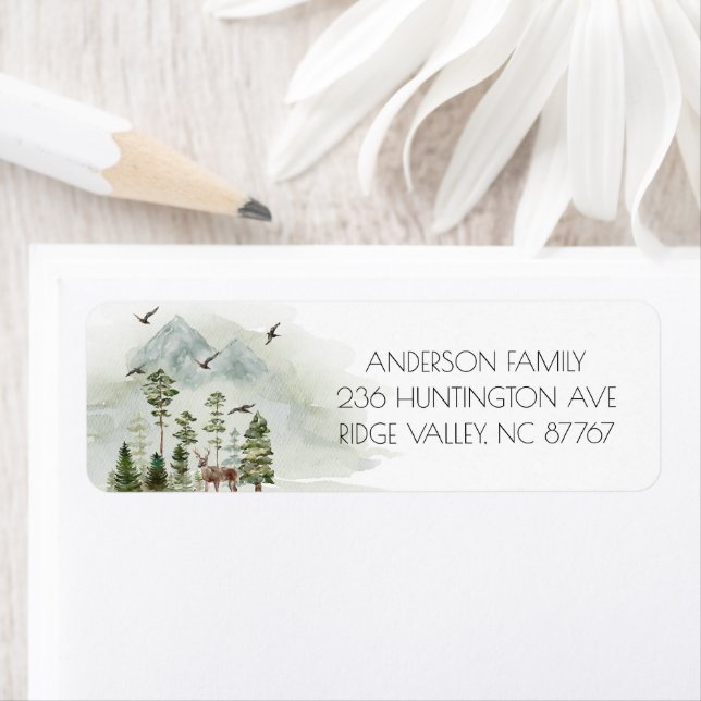 Forest Neck of the Woods New Address Label (Insitu)