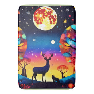 Forest Night Glow Badematte