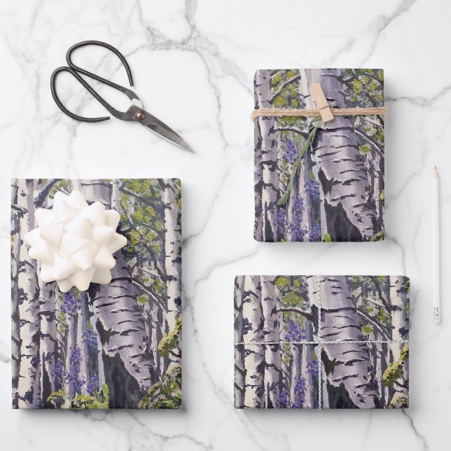 Forest of Aspen Trees Geschenkpapier Set (Vorderseite)