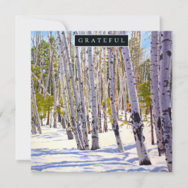 Forest of Aspen Trees Holiday Card Feiertagskarte