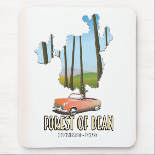 Forest of Dean Gloucestershire England map Mousepad