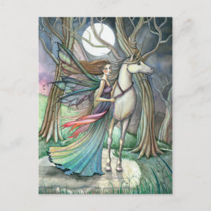 Forest of Dreams Fairy and Unicorn Postkarte