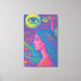 Forest Oracle - Psychedelic Vision Canvas Print Leinwanddruck