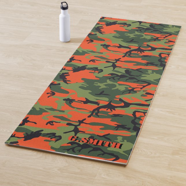 Forest Orange und Green Camouflage Camouflage Yogamatte (Beispiel)
