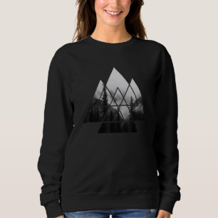 Forest Outdoor Natural Trees Retro Minimalismus Ca Sweatshirt