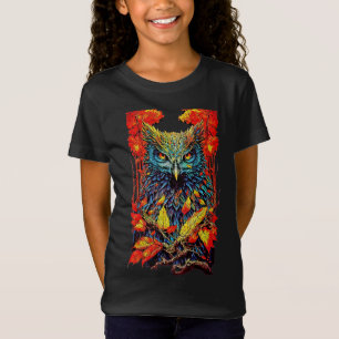 Forest Owl Illustration T - Shirt Hoodie
