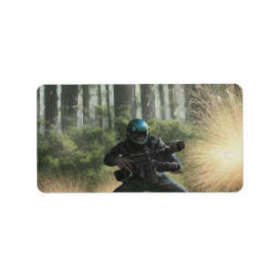 Forest Paintball Battle Adressaufkleber
