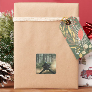 Forest Paintball Battle Quadratischer Aufkleber