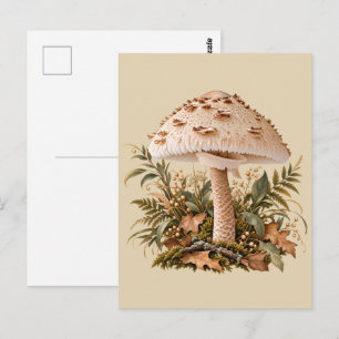Forest Parasol – Elegant Botanical Illustration Postkarte
