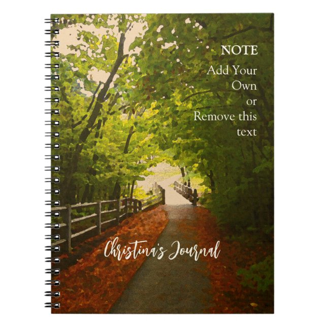 FOREST PATH Herbst 07 - Spiral Foto Notebook Notizblock (Vorderseite)