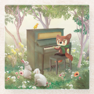 Forest Piano Konzert Glasuntersetzer