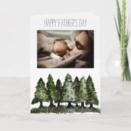 Forest Pine Forest Vatertag mit Foto Karte