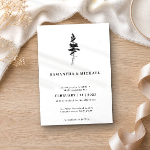 Forest Pine Tree Indie Rustic Einladung