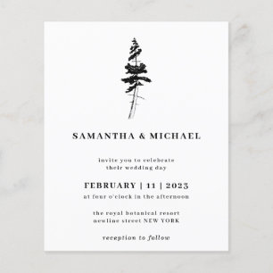 Forest Pine Tree Indie Rustikales Budget Flyer