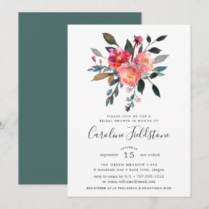Forest Posy Bridal Dusche Einladung