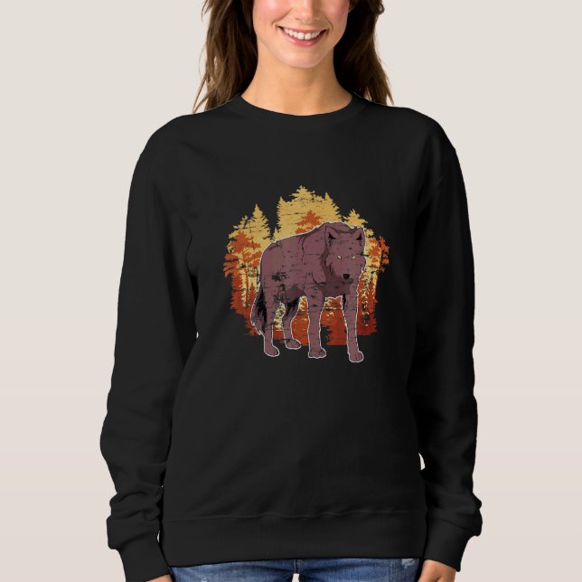 Forest Predator Animal Wolf Nature Wolf Sweatshirt (Vorderseite)
