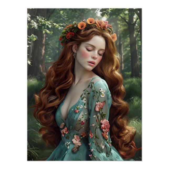 Forest Princess Fantasy Poster - Ren Faire Muse (Vorderseite)