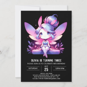 Forest Printable Fairy Birthday Einladung