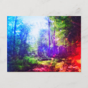 FOREST RAINBOW POSTCARD POSTKARTE