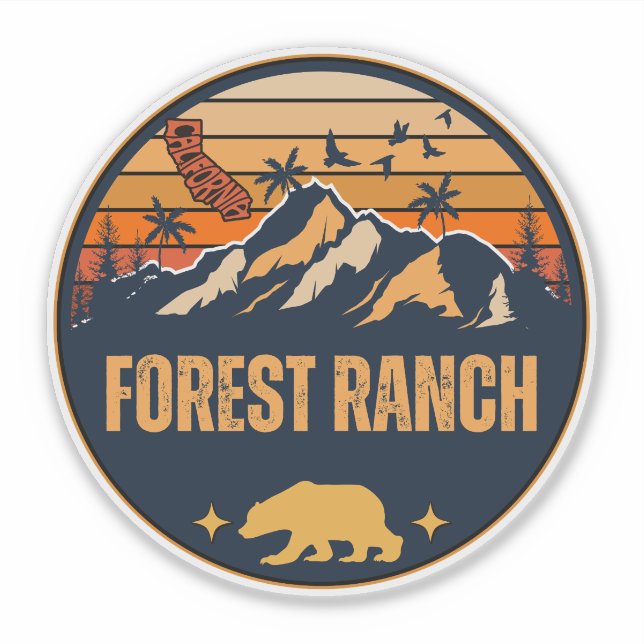 Forest Ranch, Kalifornien Aufkleber (Vorderseite)