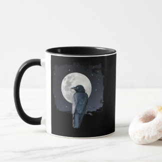 Forest Raven Cold Moon Tasse