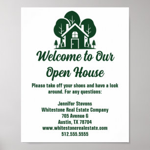 Forest Real Anwesen Company Custom Open House Poster