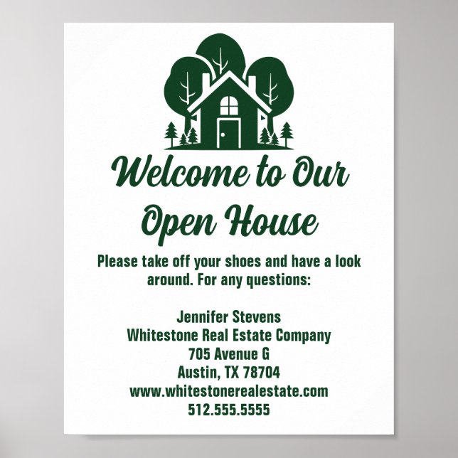 Forest Real Anwesen Company Custom Open House Poster (Vorne)