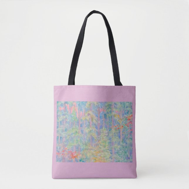 Forest Reverie Rosa Tote Tasche (Vorderseite)