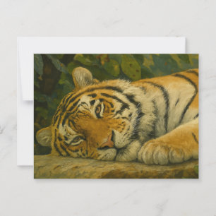 Forest Reverie - Tiger im Dschungellicht Postkarte