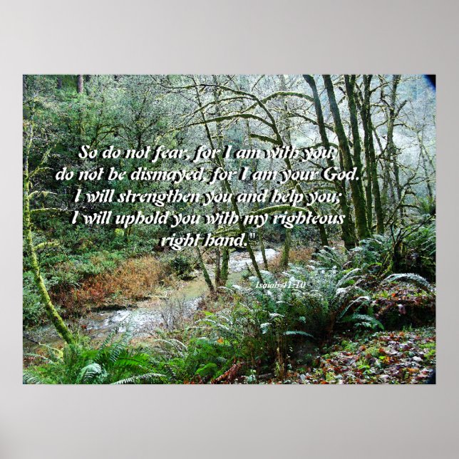 Forest River Isaiah 41:10 Print Poster (Vorne)