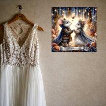 Forest Romance Mouse Couple Wedding Personalisiert