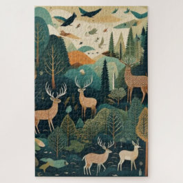 Forest Serenity – A Timeless Wildlife Scene Puzzle