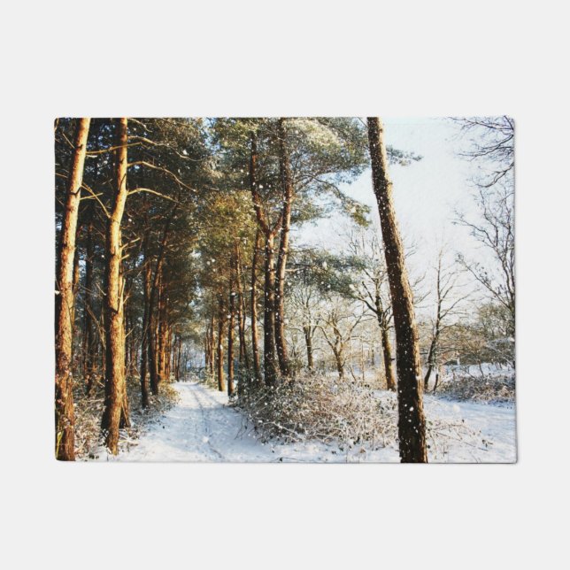 Forest Snow Scene dmcna Fußmatte (Vorderseite)