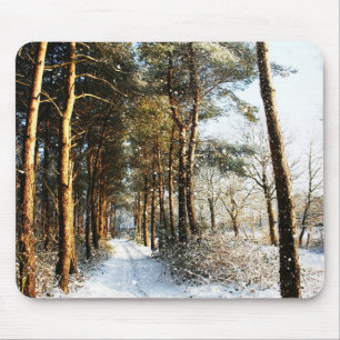 Forest Snow Scene Mousepad