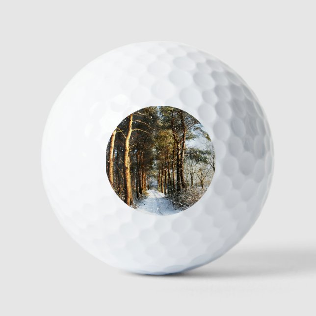 Forest Snow Scene va gbcna Golfball (Vorderseite)