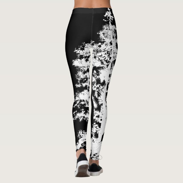 Forest Stag Deer Animal Nature Custom Back Art Leggings (Rückseite)