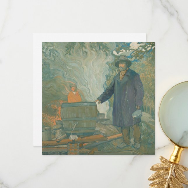 Forest Still Moonshiners White Lightning Liquor Dankeskarte (Vorderseite/Rückseite Beispiel)