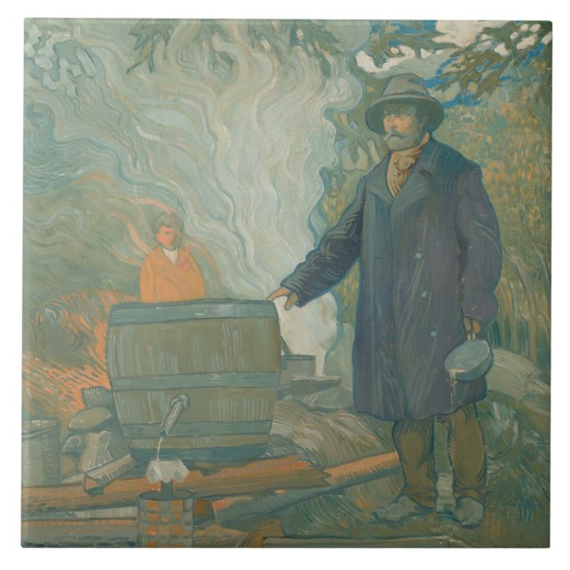 Forest Still Moonshiners White Lightning Liquor Fliese (Vorderseite)