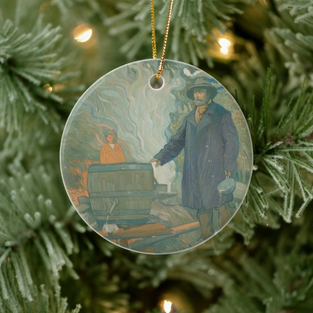 Forest Still Moonshiners White Lightning Liquor Keramik Ornament (Baum)