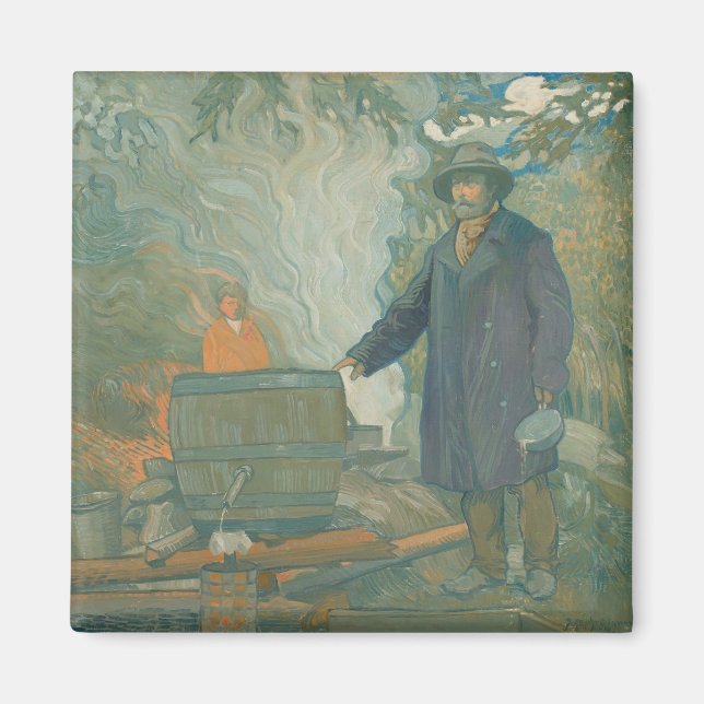 Forest Still Moonshiners White Lightning Liquor Magnet (Vorne)