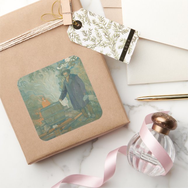 Forest Still Moonshiners White Lightning Liquor Quadratischer Aufkleber (Schenken)