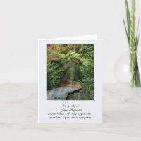 Forest Sunams Beileid Danke, Card