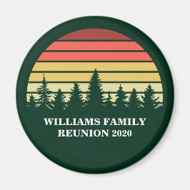 Forest Sunset Camping Trip Custom Family Wiederseh Magnet
